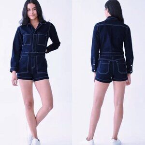 🔥SALE🔥 DL1961 Hannah Denim Romper Navy Blue Small